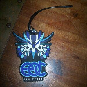 EDC Las Vegas Blue Owl Luggage Backpack tag Electric Daisy Carnival 2015